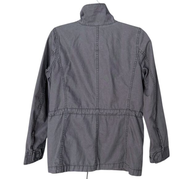 Madewell Utility Jacket Women’s Small Gray Zip Front 100% Cotton Field Jacket - Picture 2 of 6